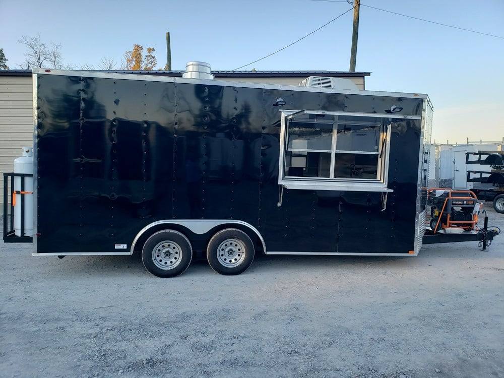 225-8.5-x-18-black-concession-food-trailer-with-appliances-7.jpg 8.5' x 18' Black Concession Food Trailer With Appliances
