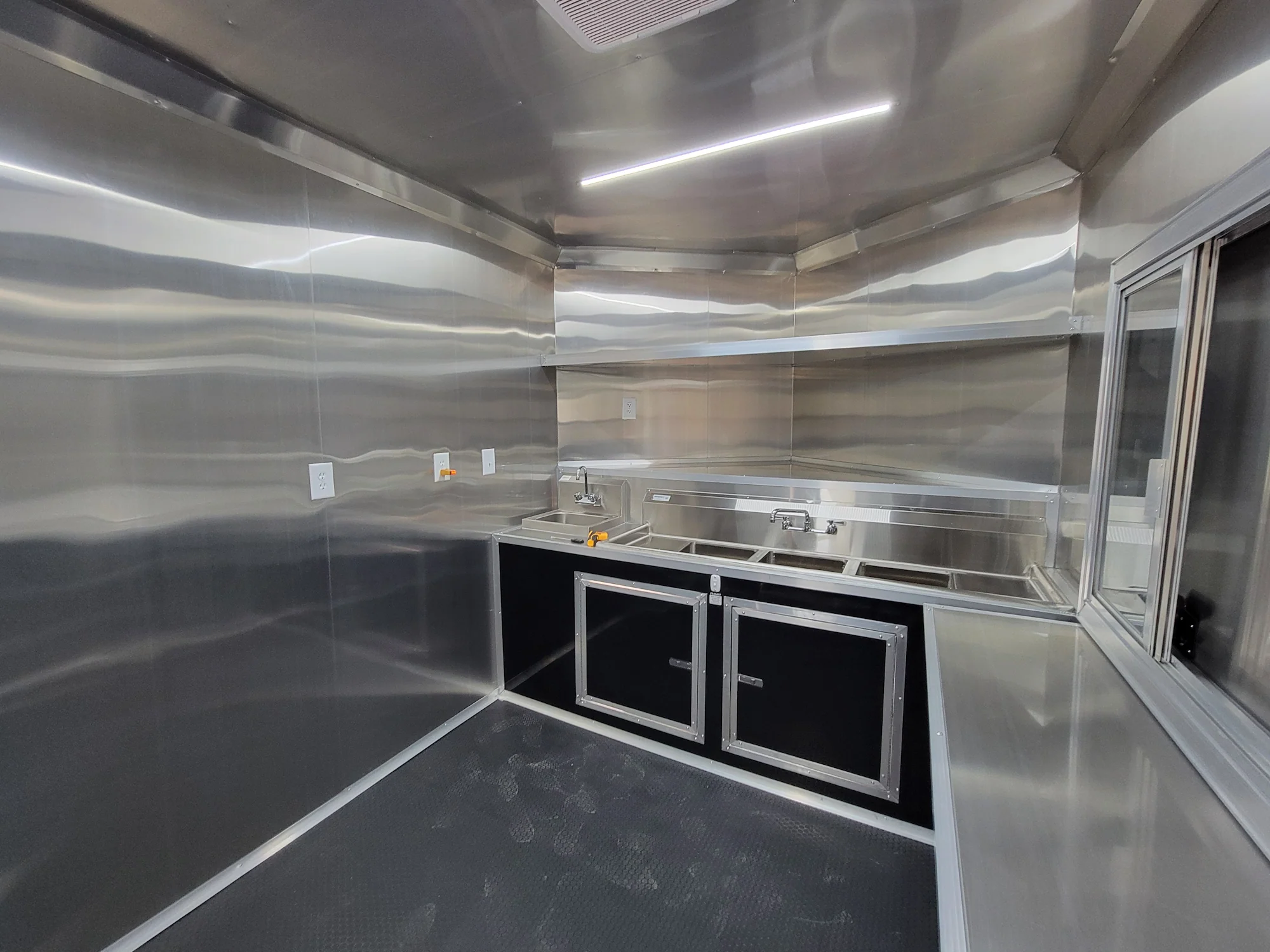 226-8.5-x-18-black-concession-trailer-with-8ft-bbq-porch-food-event-catering-14.webp 8.5' X 18' Black Concession Trailer With 8ft BBQ Porch Food Event Catering