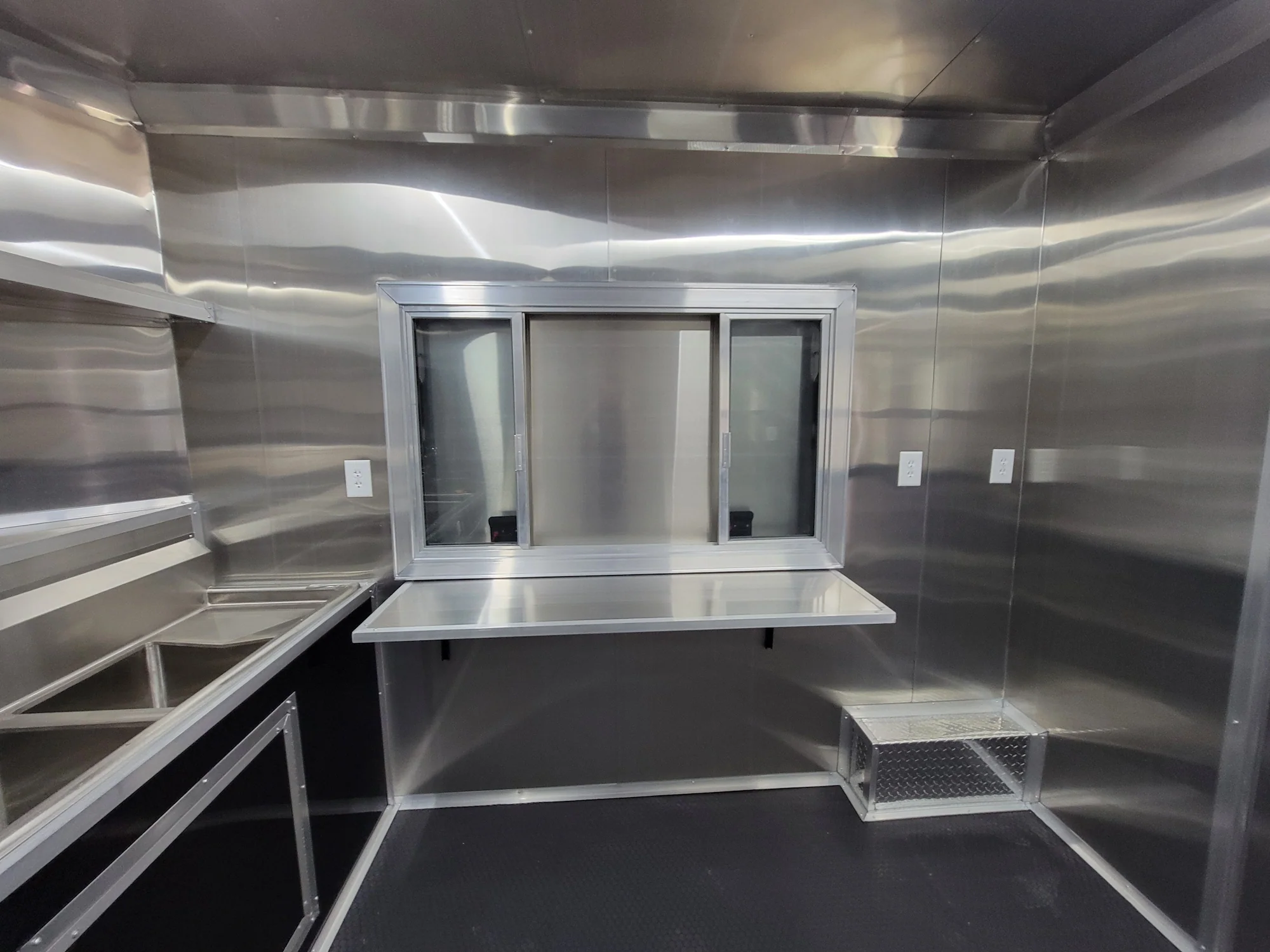226-8.5-x-18-black-concession-trailer-with-8ft-bbq-porch-food-event-catering-17.webp 8.5' X 18' Black Concession Trailer With 8ft BBQ Porch Food Event Catering