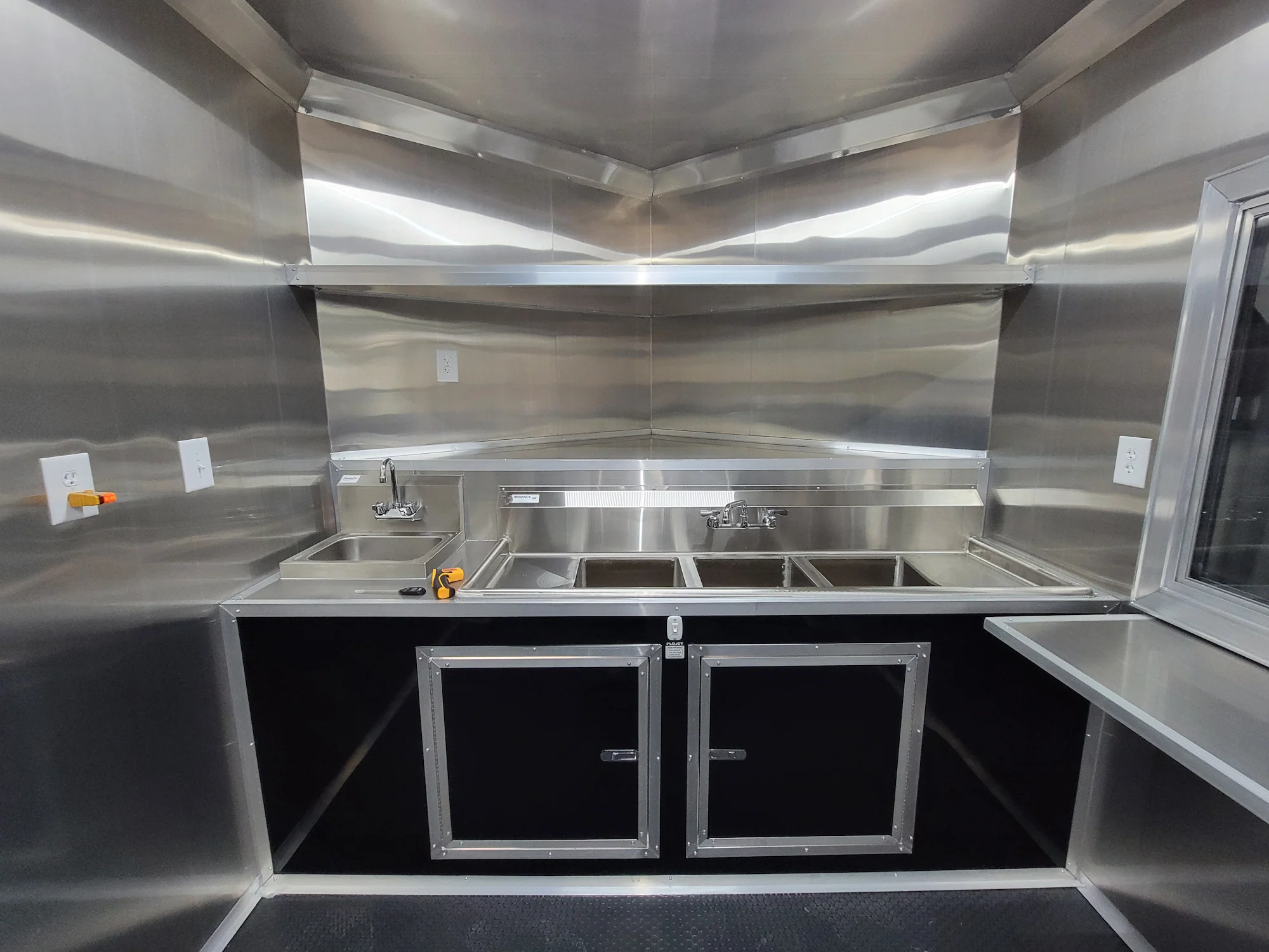 226-8.5-x-18-black-concession-trailer-with-8ft-bbq-porch-food-event-catering-19.webp 8.5' X 18' Black Concession Trailer With 8ft BBQ Porch Food Event Catering