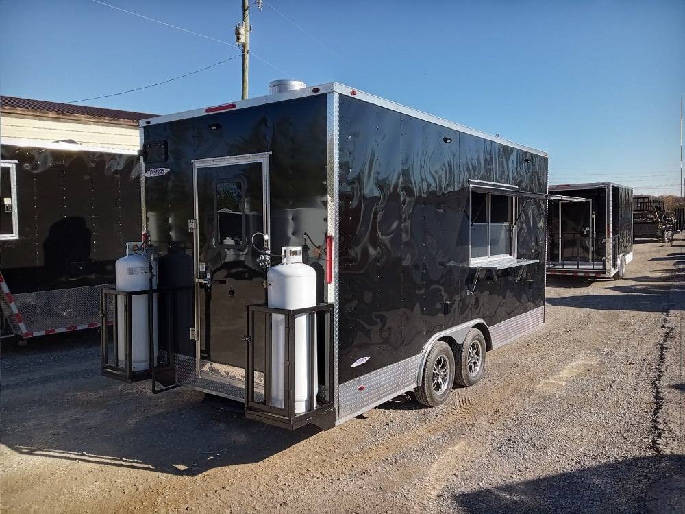 227-8.5-x-18-black-flat-nose-concession-trailer-with-appliances-8.jpg 8.5' x 18' Black Flat Nose Concession Trailer with Appliances