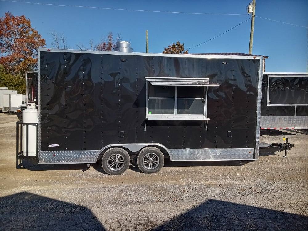 227-8.5-x-18-black-flat-nose-concession-trailer-with-appliances-9.jpg 8.5' x 18' Black Flat Nose Concession Trailer with Appliances
