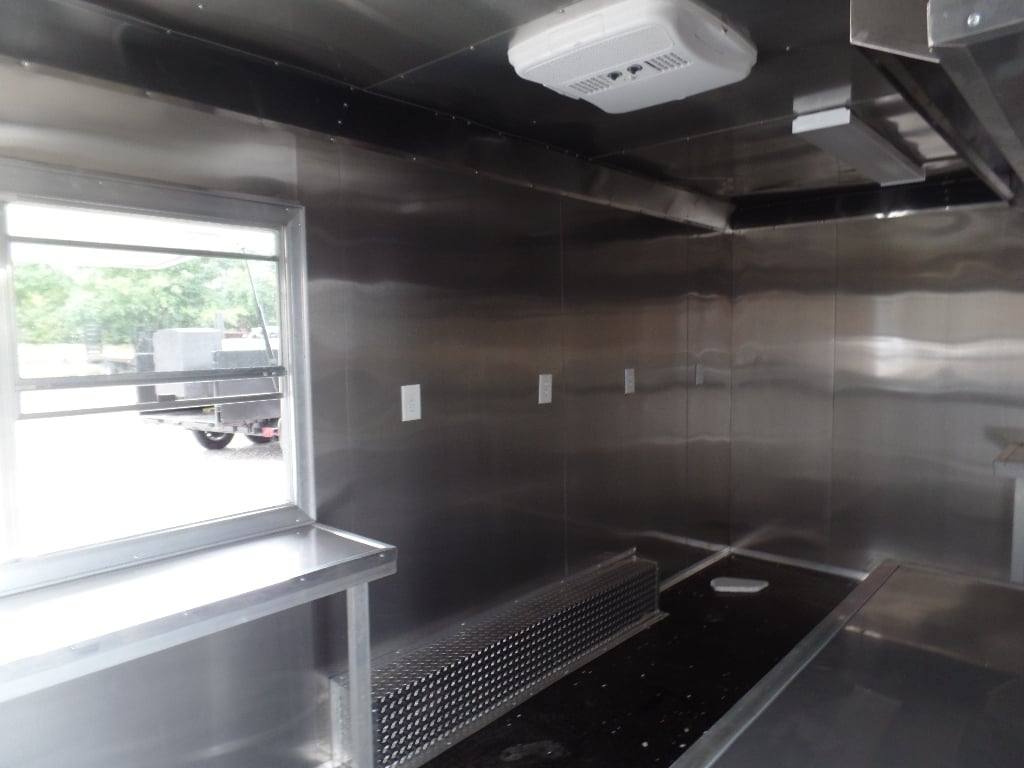 228-8.5-x-18-black-food-catering-concession-trailer-2.jpg 8.5' x 18' Black Food Catering Concession Trailer