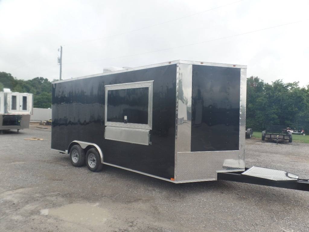 228-8.5-x-18-black-food-catering-concession-trailer-20.jpg 8.5' x 18' Black Food Catering Concession Trailer