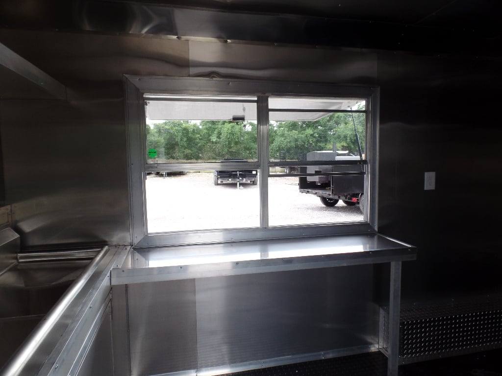 228-8.5-x-18-black-food-catering-concession-trailer-7.jpg 8.5' x 18' Black Food Catering Concession Trailer