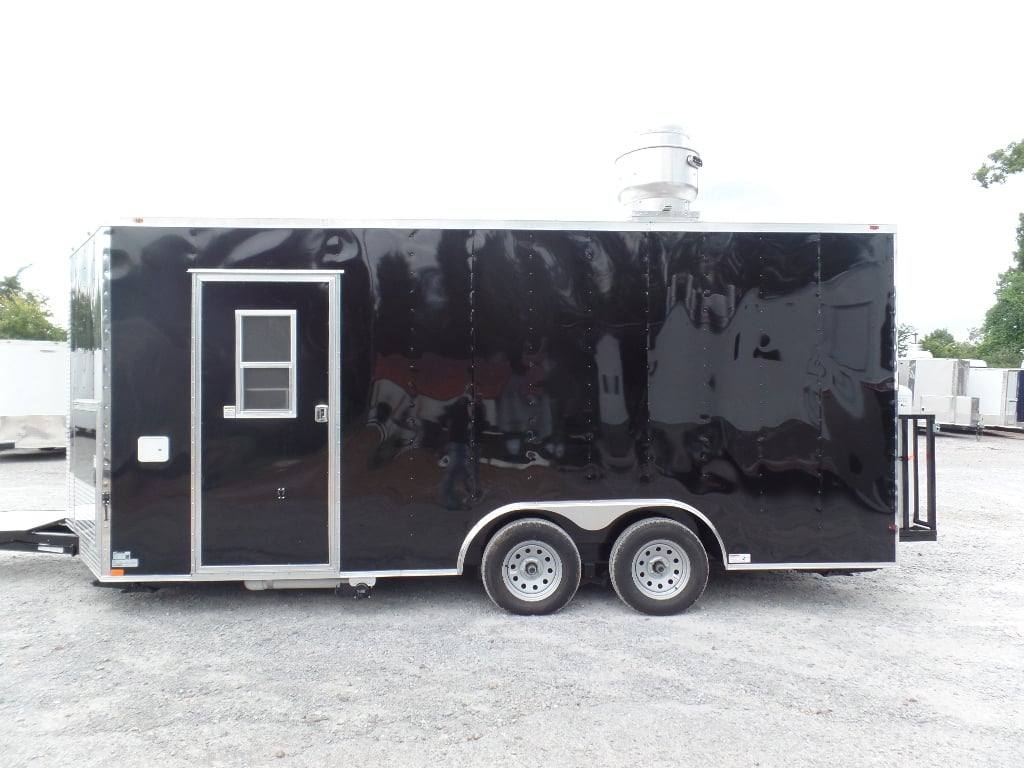 229-8.5-x-18-black-food-catering-concession-trailer-with-appliances-15.jpg 8.5' x 18' Black Food Catering Concession Trailer With Appliances