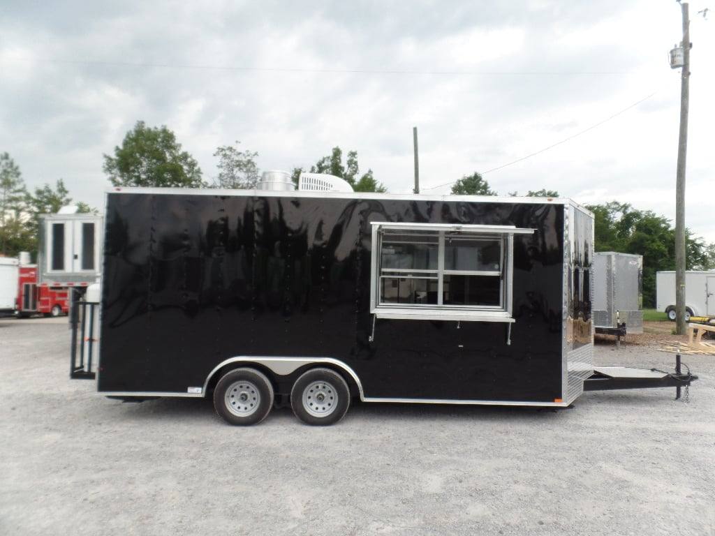 229-8.5-x-18-black-food-catering-concession-trailer-with-appliances-18.jpg 8.5' x 18' Black Food Catering Concession Trailer With Appliances