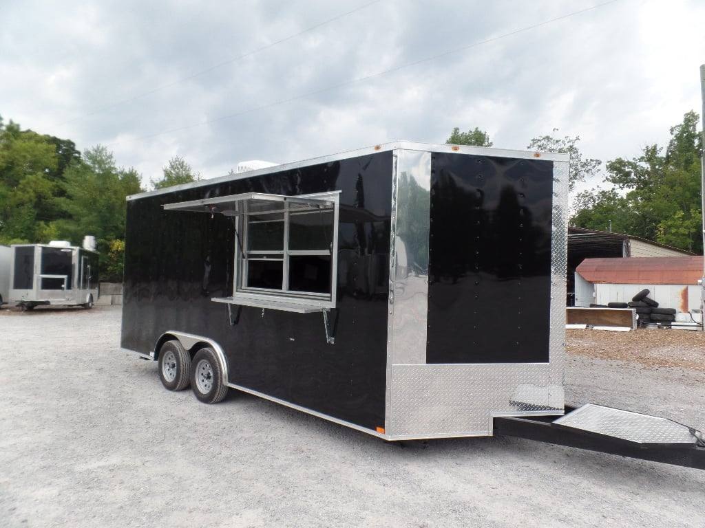 229-8.5-x-18-black-food-catering-concession-trailer-with-appliances-25.jpg 8.5' x 18' Black Food Catering Concession Trailer With Appliances