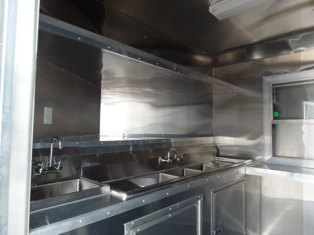 229-8.5-x-18-black-food-catering-concession-trailer-with-appliances-8.webp 8.5' x 18' Black Food Catering Concession Trailer With Appliances