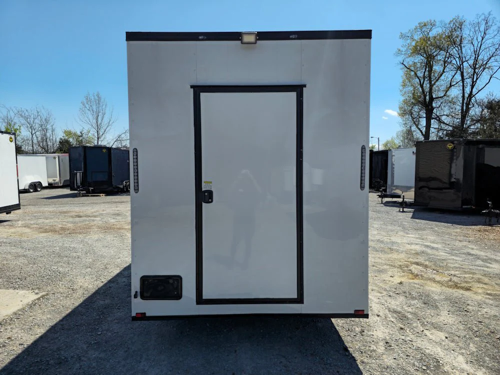 7' X 16' White Concession Trailer Food Event Catering