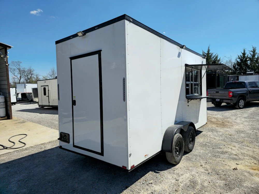 7' X 16' White Concession Trailer Food Event Catering
