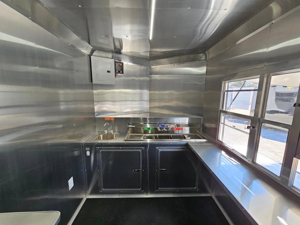 7' X 16' White Concession Trailer Food Event Catering