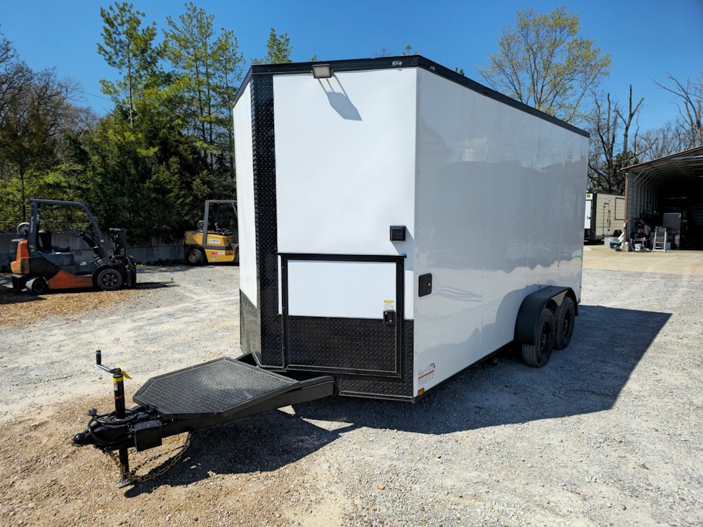 7' X 16' White Concession Trailer Food Event Catering
