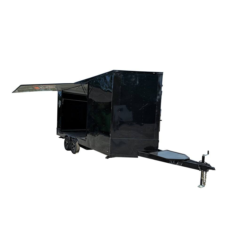231-8.5-x-18-black-w-blackout-enclosed-marketing-trailer-1.jpg 8.5' X 18' Black W Blackout Enclosed Marketing Trailer