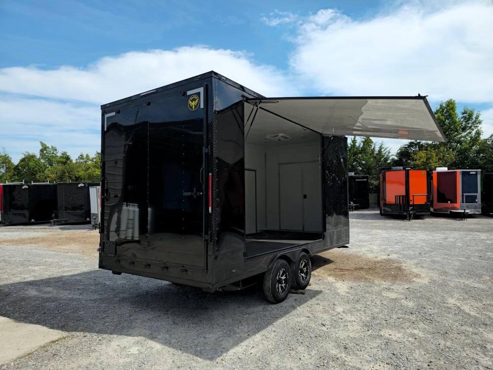231-8.5-x-18-black-w-blackout-enclosed-marketing-trailer-10.jpg 8.5' X 18' Black W Blackout Enclosed Marketing Trailer