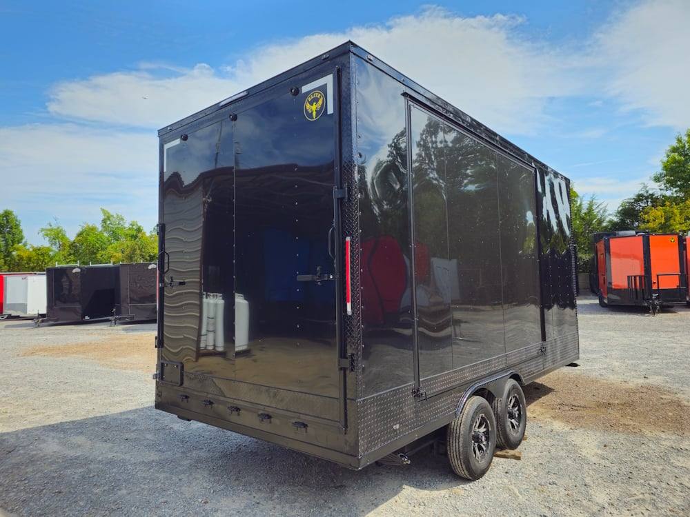 231-8.5-x-18-black-w-blackout-enclosed-marketing-trailer-7.jpg 8.5' X 18' Black W Blackout Enclosed Marketing Trailer