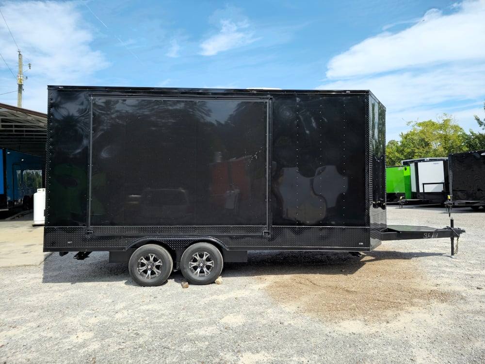 231-8.5-x-18-black-w-blackout-enclosed-marketing-trailer-8.jpg 8.5' X 18' Black W Blackout Enclosed Marketing Trailer