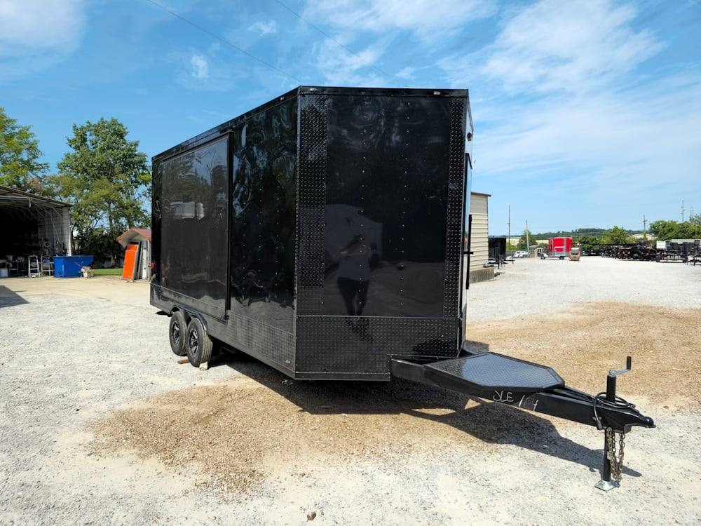 231-8.5-x-18-black-w-blackout-enclosed-marketing-trailer-9.jpg 8.5' X 18' Black W Blackout Enclosed Marketing Trailer