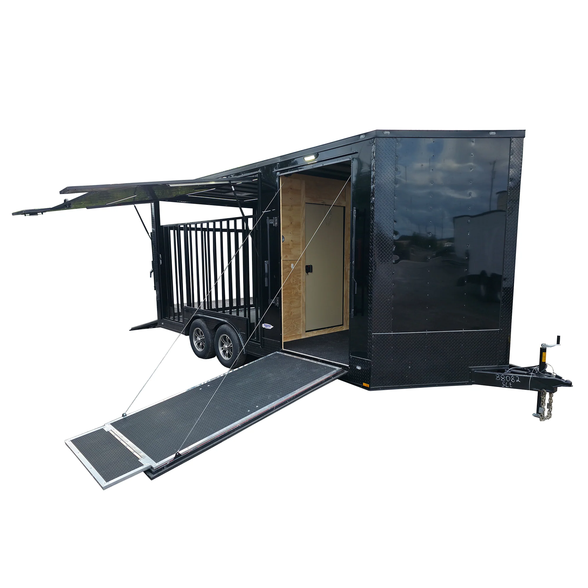 234-8.5-x-18-black-with-blackout-petting-zoo-enclosed-trailer-1.webp 8.5' X 18' Black With Blackout Petting Zoo Enclosed Trailer