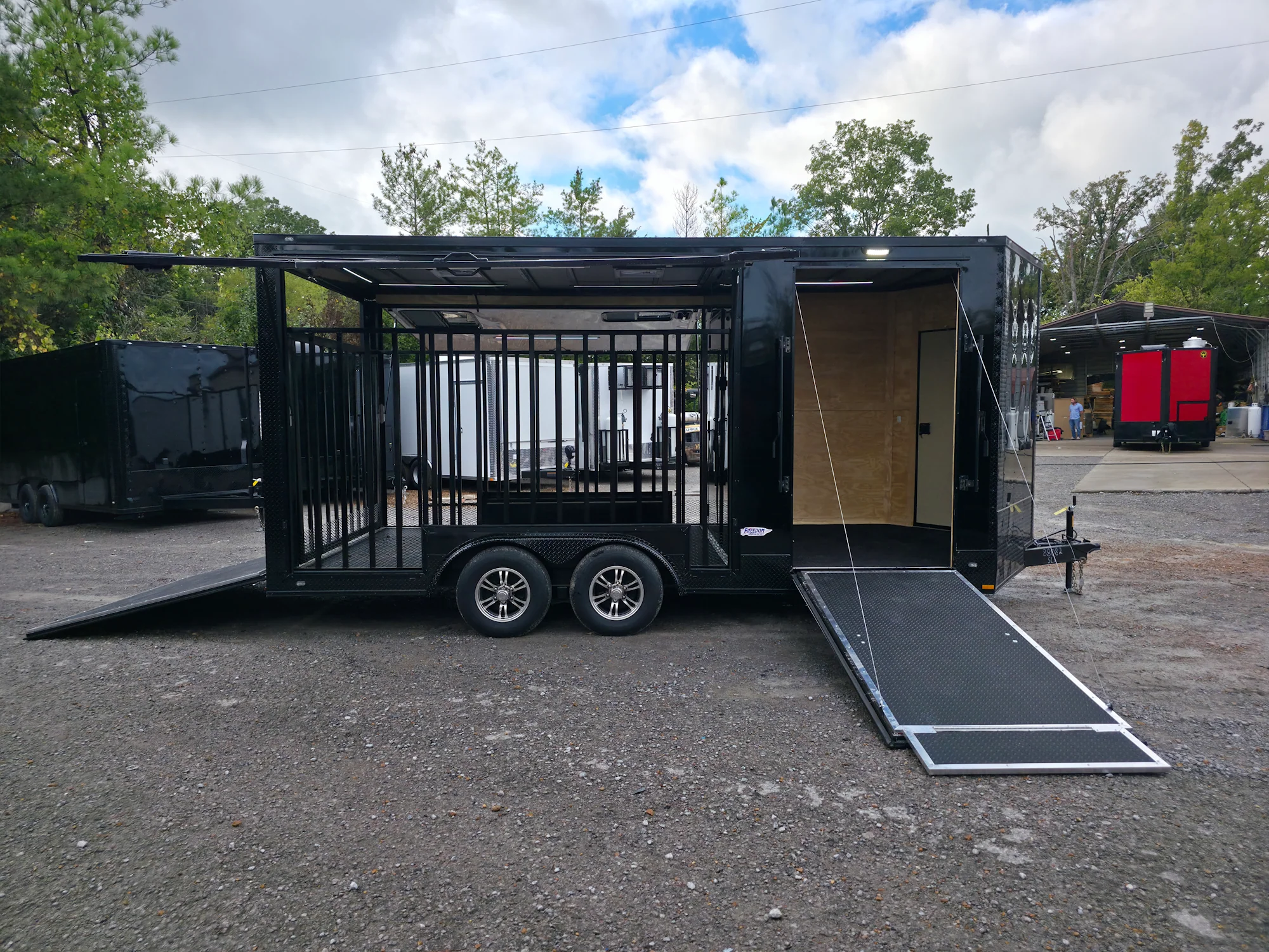 234-8.5-x-18-black-with-blackout-petting-zoo-enclosed-trailer-17.webp 8.5' X 18' Black With Blackout Petting Zoo Enclosed Trailer
