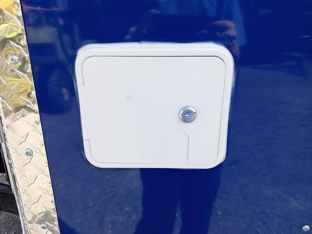 8.5' x 18' Cobalt Blue Concession Trailer