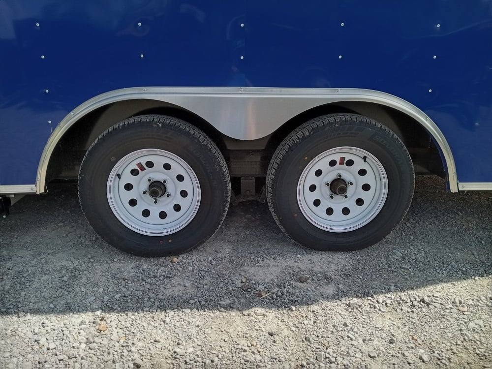 8.5' x 18' Cobalt Blue Concession Trailer