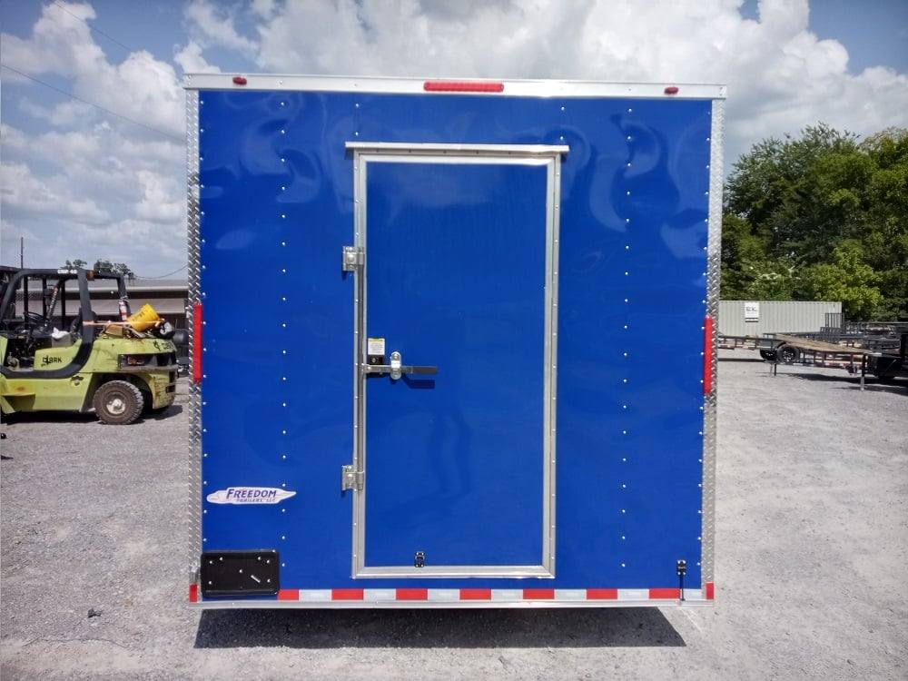 8.5' x 18' Cobalt Blue Concession Trailer