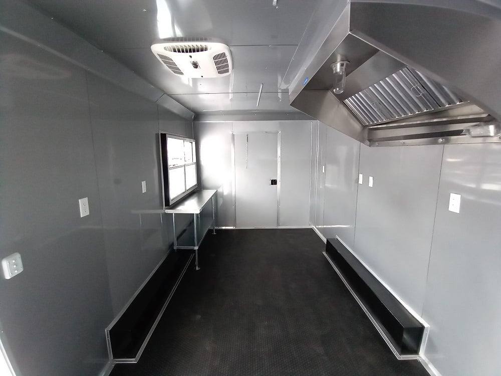 8.5' x 18' Cobalt Blue Concession Trailer