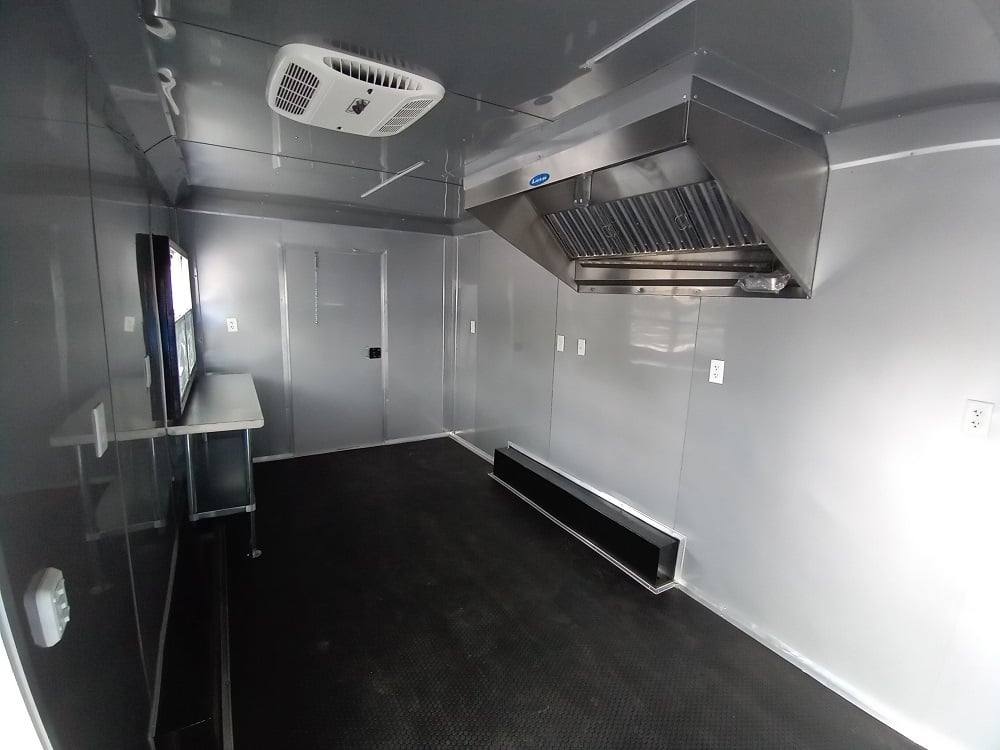 8.5' x 18' Cobalt Blue Concession Trailer