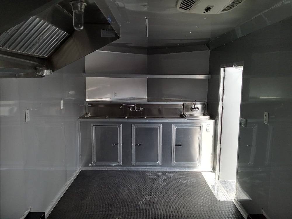 8.5' x 18' Cobalt Blue Concession Trailer