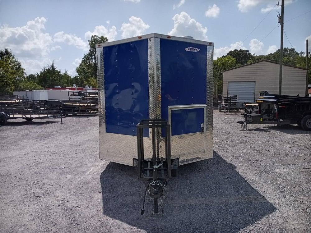 8.5' x 18' Cobalt Blue Concession Trailer