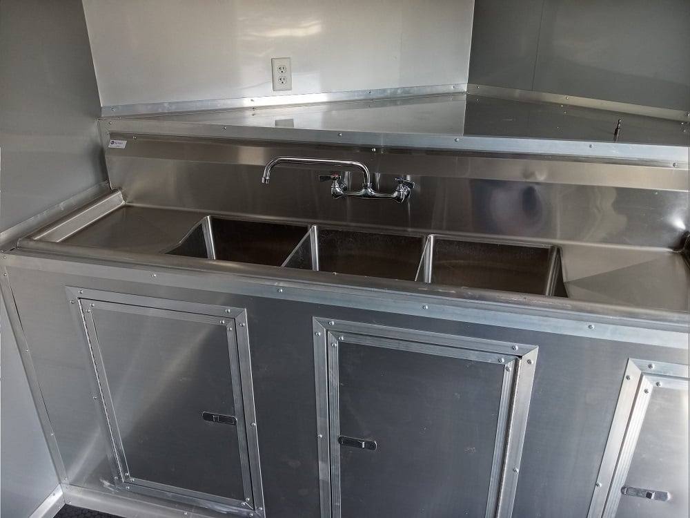 8.5' x 18' Cobalt Blue Concession Trailer