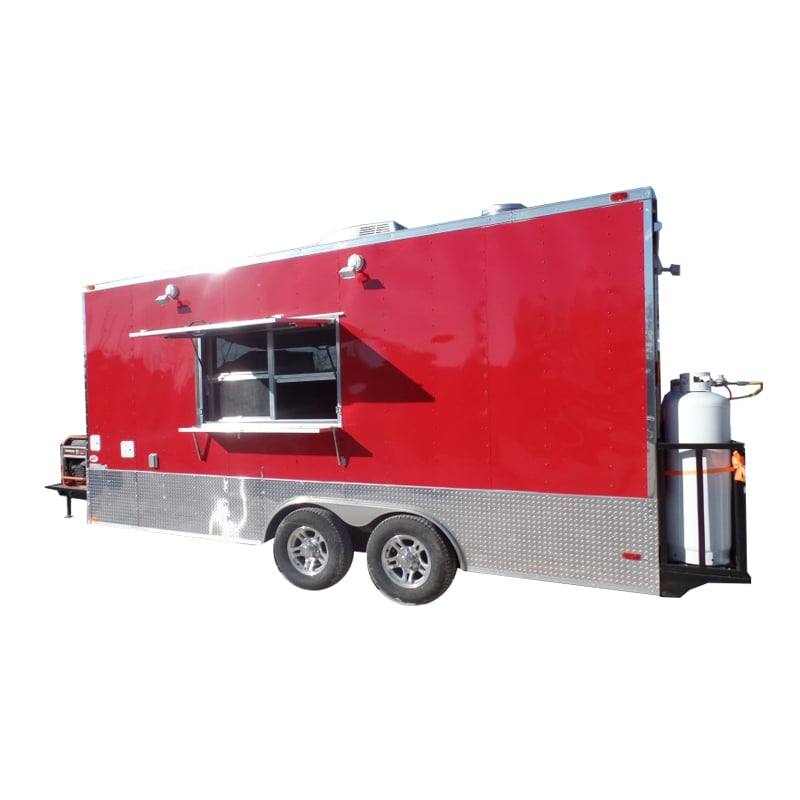 8.5' x 18' Concession Food Red Event Catering Trailer