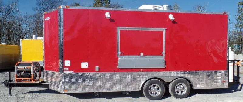 237-8.5-x-18-concession-food-red-event-catering-trailer-11.jpg 8.5' x 18' Concession Food Red Event Catering Trailer