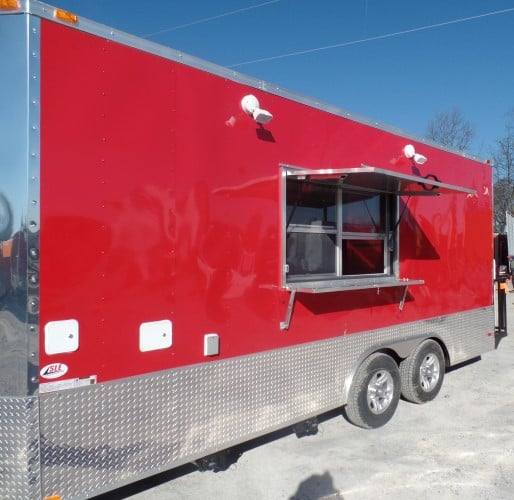 237-8.5-x-18-concession-food-red-event-catering-trailer-20.jpg 8.5' x 18' Concession Food Red Event Catering Trailer