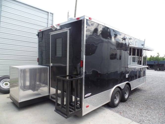 238-8.5-x-18-concession-food-trailer-black-event-catering-14.jpg 8.5' x 18' Concession Food Trailer Black Event Catering