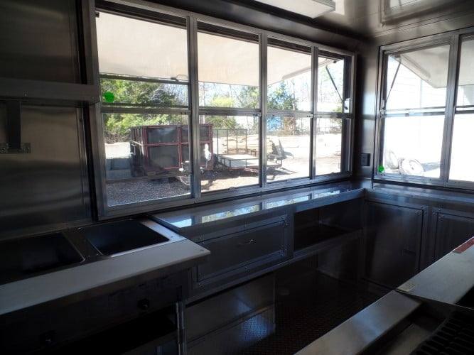 239-8.5-x-18-concession-food-trailer-black-event-catering-6.jpg 8.5' x 18' Concession Food Trailer Black Event Catering