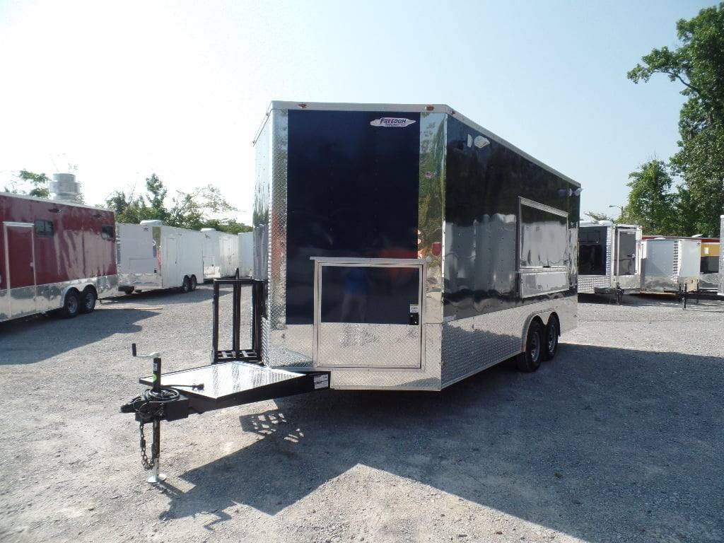 244-8.5-x-18-concession-food-trailer-indigo-blue-event-catering-5.jpg 8.5' x 18' Concession Food Trailer Indigo Blue Event Catering