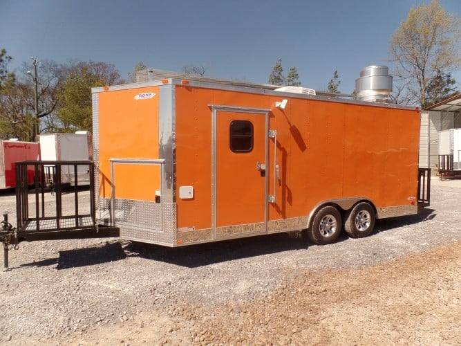 246-8.5-x-18-concession-food-trailer-orange-event-catering-10.jpg 8.5' x 18' Concession Food Trailer Orange Event Catering