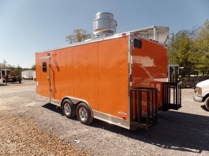 246-8.5-x-18-concession-food-trailer-orange-event-catering-15.jpg 8.5' x 18' Concession Food Trailer Orange Event Catering
