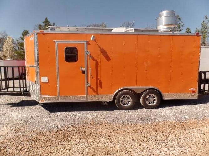 246-8.5-x-18-concession-food-trailer-orange-event-catering-2.jpg 8.5' x 18' Concession Food Trailer Orange Event Catering