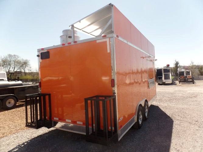 246-8.5-x-18-concession-food-trailer-orange-event-catering-3.jpg 8.5' x 18' Concession Food Trailer Orange Event Catering