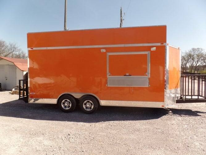 246-8.5-x-18-concession-food-trailer-orange-event-catering-5.jpg 8.5' x 18' Concession Food Trailer Orange Event Catering