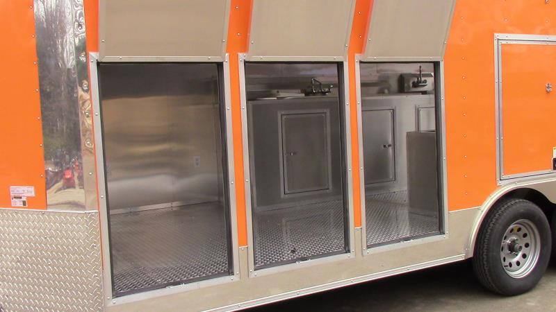 247-8.5-x-18-concession-food-trailer-orange-ice-cream-yogurt-2.jpg 8.5' x 18' Concession Food Trailer Orange Ice Cream Yogurt