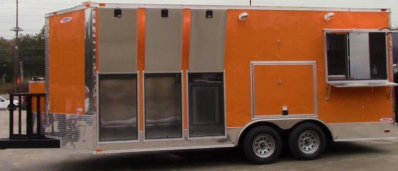 247-8.5-x-18-concession-food-trailer-orange-ice-cream-yogurt-6.jpg 8.5' x 18' Concession Food Trailer Orange Ice Cream Yogurt