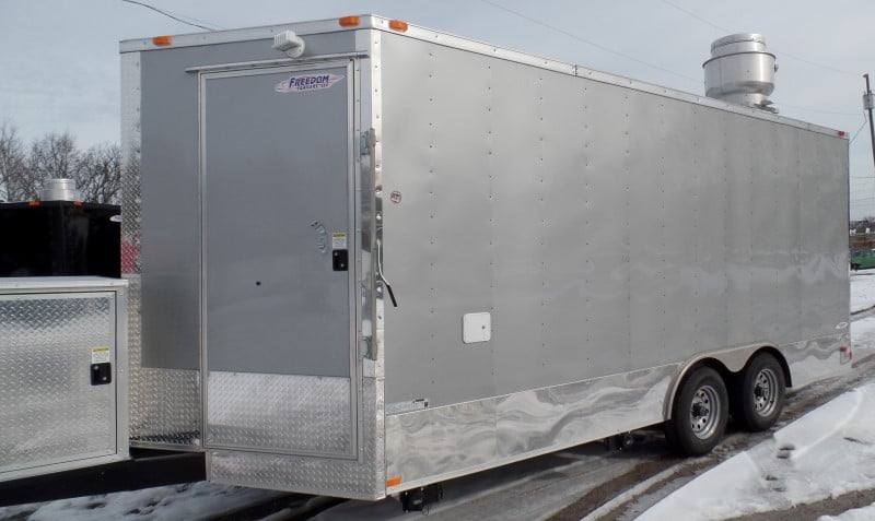 248-8.5-x-18-concession-food-trailer-silver-event-catering-5.jpg 8.5' x 18' Concession Food Trailer Silver Event Catering