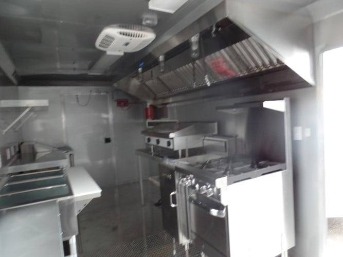 8.5' x 18' Concession Food Trailer White Event Catering