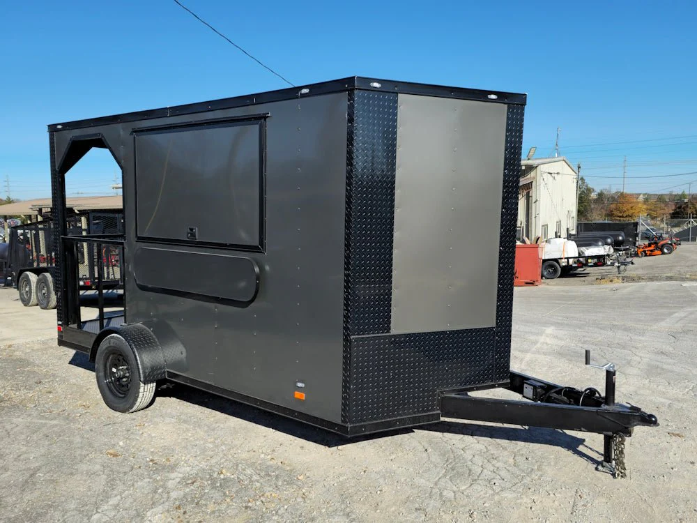 7x12 Charcoal Concession Porch Trailer Food Serving Merchandising
