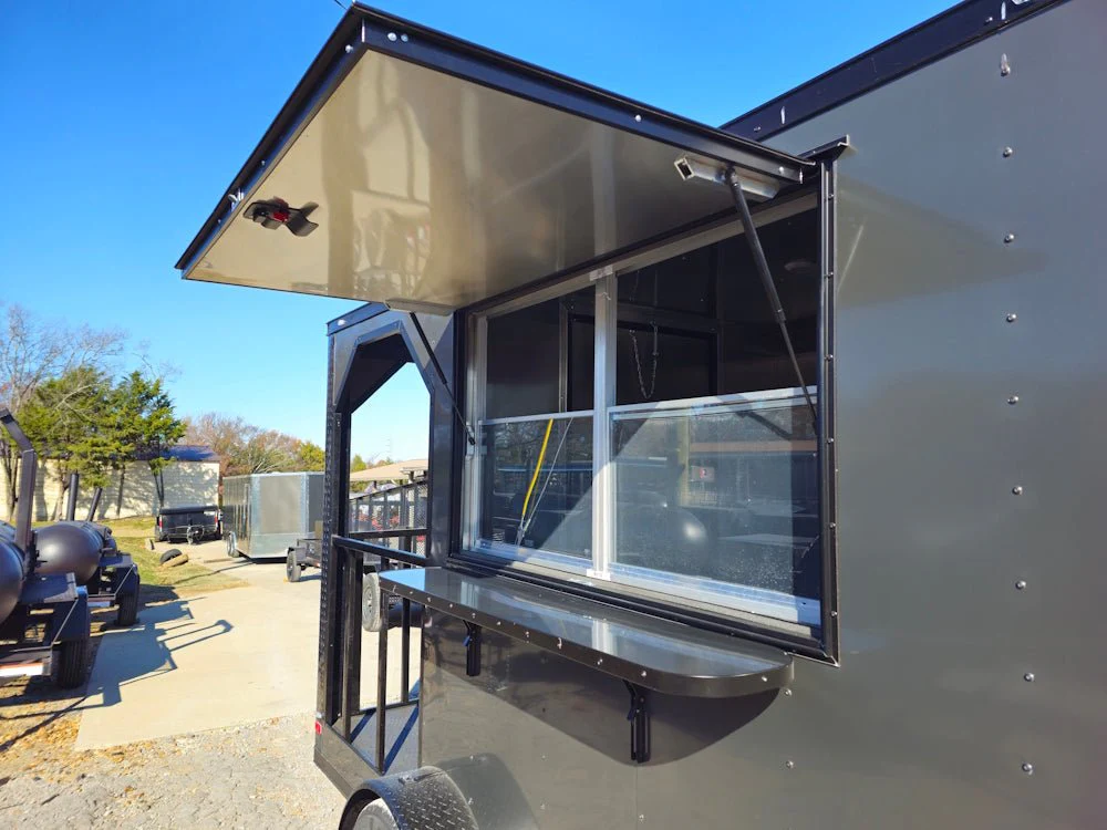 7x12 Charcoal Concession Porch Trailer Food Serving Merchandising