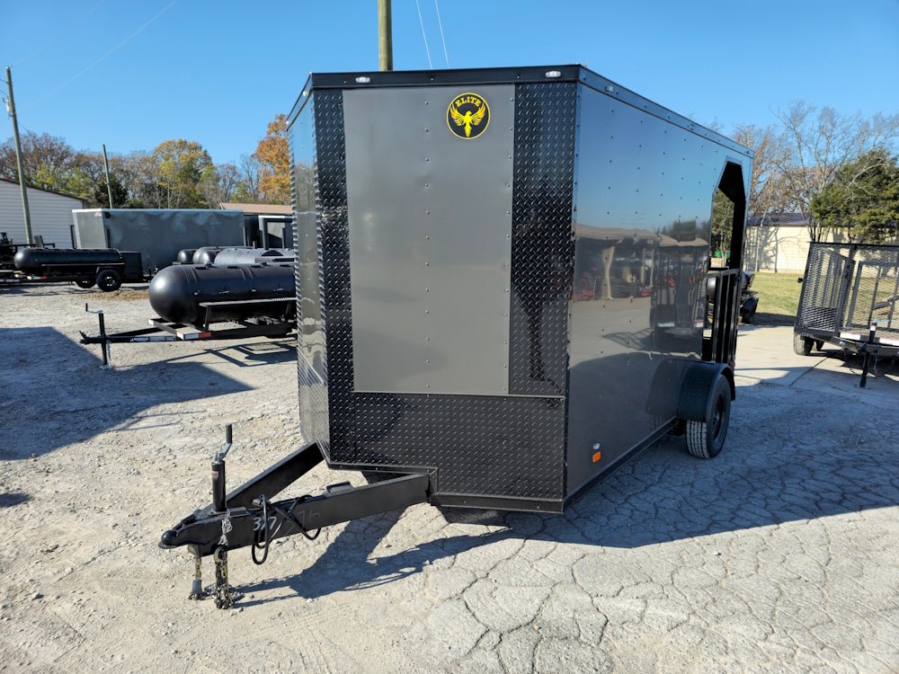 7x12 Charcoal Concession Porch Trailer Food Serving Merchandising